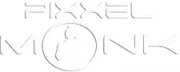 a transparent logo for of pixxelmonk for the header